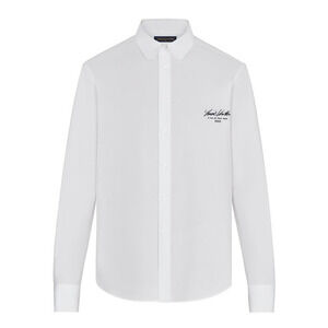 Louis Vuitton LVSE Regular White Long Sleeve DNA Collar Button Up Down Shirt M